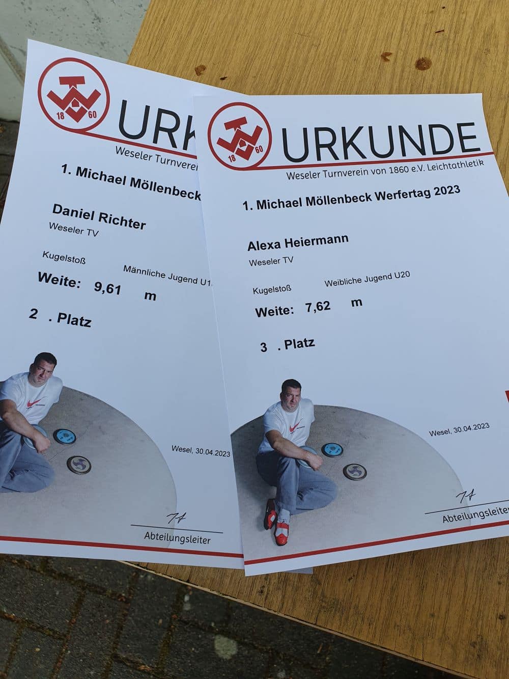 1. Michael Möllenbeck Werfertag des Weseler TV